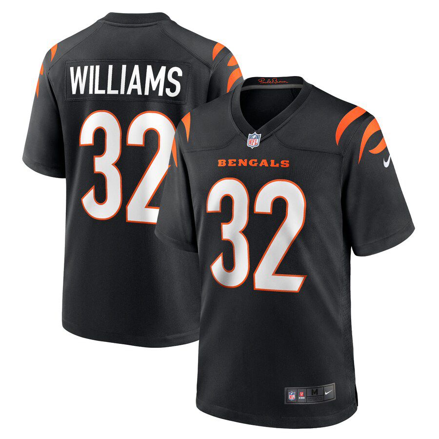 Men Cincinnati Bengals 32 Trayveon Williams Nike Black Game NFL Jersey